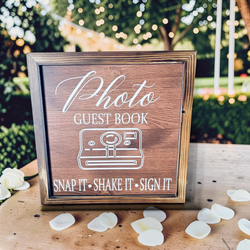 Wooden Frame  Photo Guestbook 