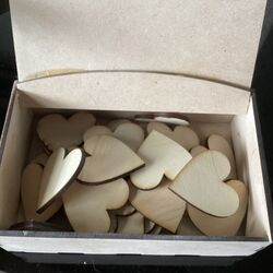 Wooden Hearts for Drop Box 