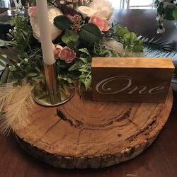 Wooden Rustic Table Numbers (Set 1)