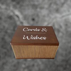 Wishing Well - Rattan/Wooden Card & Wishes Box 